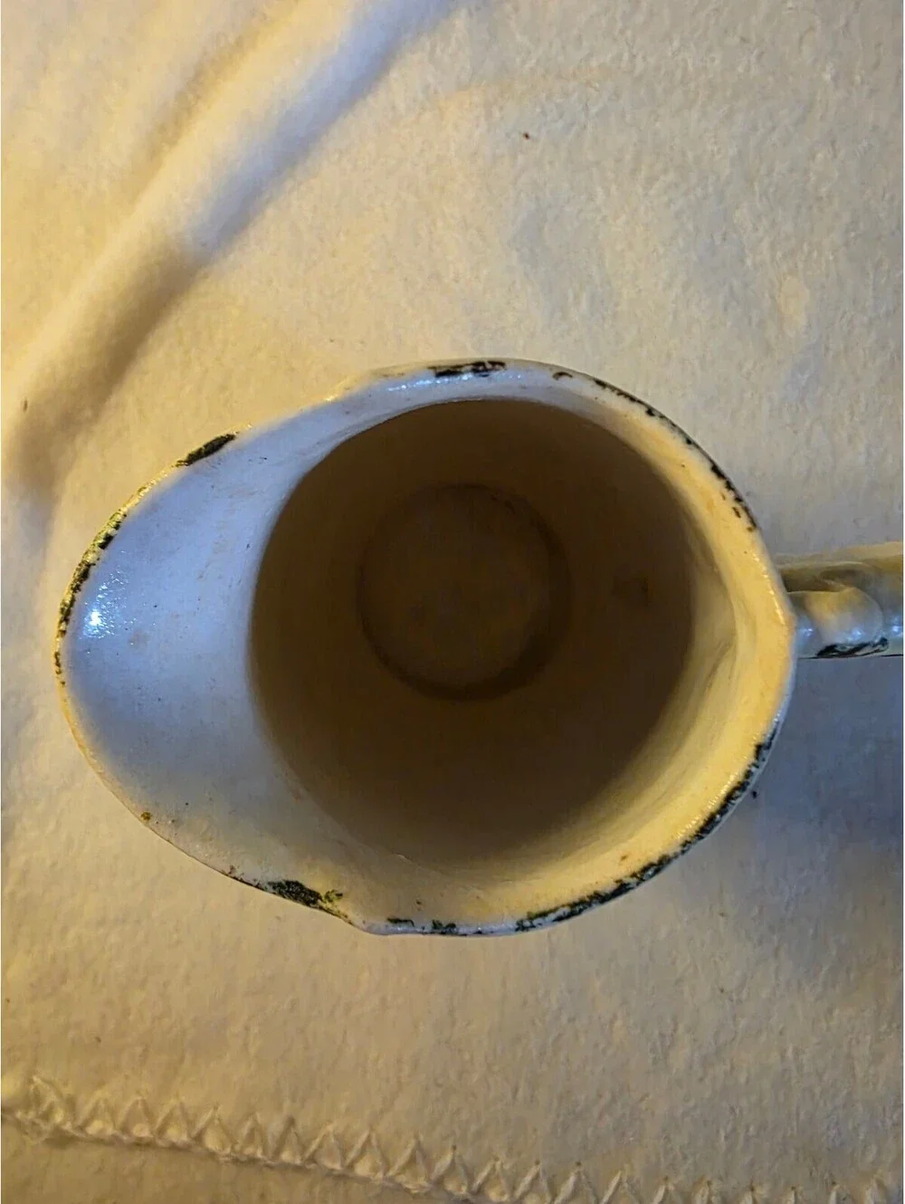 Antique Czechoslovakia Courting Couple Porcelain Pitcher Scenic Creamer